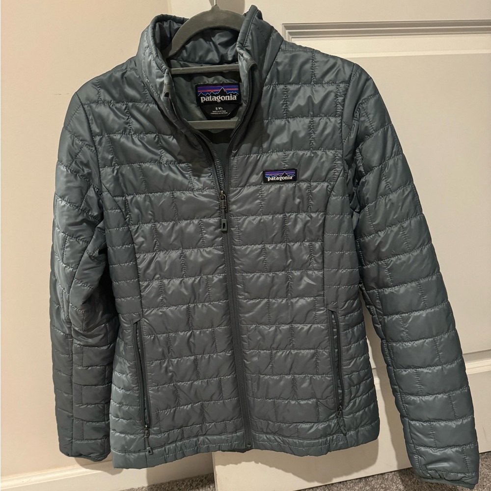 Nano Puff Insulated Windproof Jacket lightweight and
 In a Nouveau Green Color.